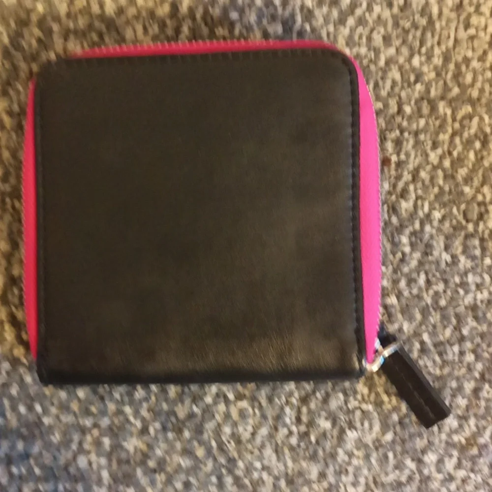 Nine West Pink and black soft leather like wallet
